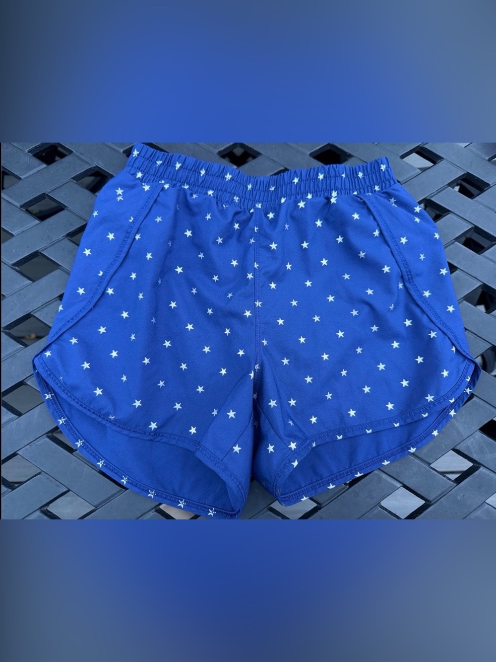 Patriotic Youth Blue Star All in Motion Athletic Shorts (10/12)